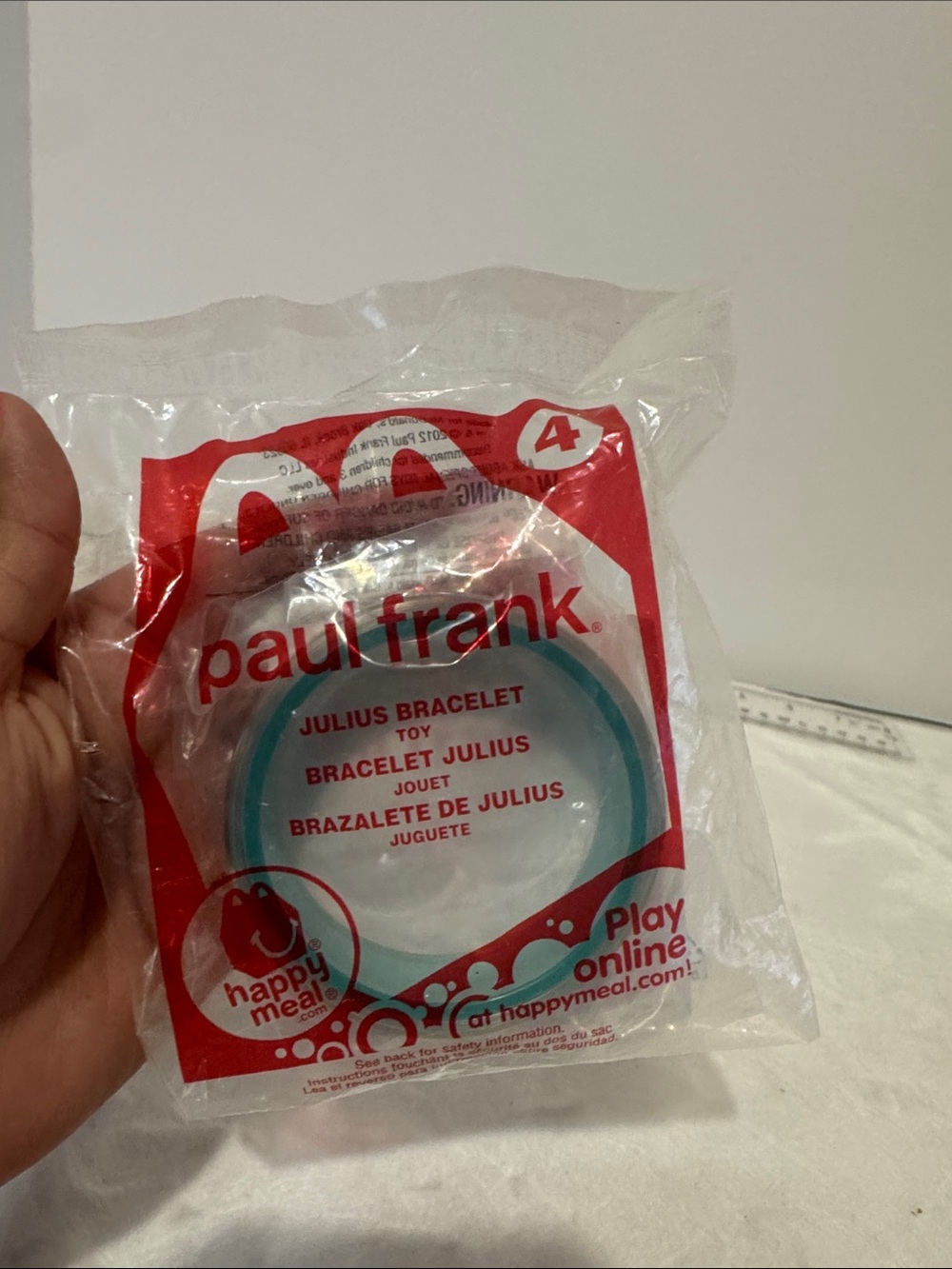 McDonalds Paul Frank JULIUS Bracelet Bangle 2012 Happy Meal Toy # 4 New Monkey